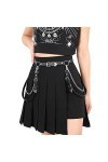 XZQTIVE Ceinture à chaîne punk - Mode gothique rock skinny cuir ceinture coeur femmes steampunk corps chaînes accessoires pou