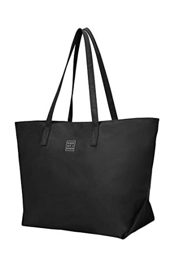 LIVACASA Sac a Main Femme, 19.3 Inch Grande Capacité Résistante à lEau Cabas avec Zip et Poches,Décontractée Bandoulieres po