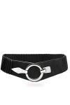 Glamexx24 Ceinture femme élastique 6cm large taille ceinture bague argent