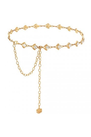 Lamdgbway Ceinture Chaîne Populaires Femme Fille Chaine Accessoire pour Robe Pantalon Jupe Dor