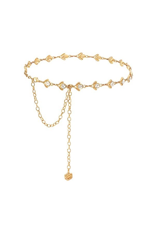 Lamdgbway Ceinture Chaîne Populaires Femme Fille Chaine Accessoire pour Robe Pantalon Jupe Dor