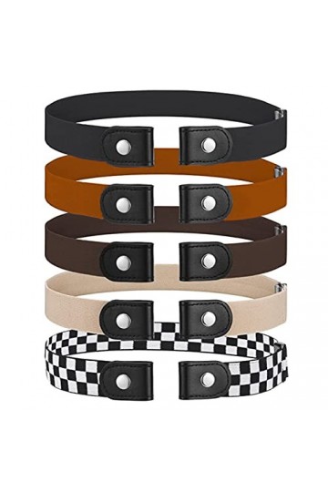 MSUMYUW Ceinture sans Boucle Invisible Unisexe Ceinture Sans Boucle Femme Ajustable Invisible Ceinture Réglable Dégagement Ce