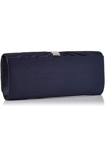 BAIGIO Femme Pochettes Sac de soirée plissé en velours Enveloppe Porte-monnaie Noir 