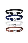 NAMIX 4 Pièces Ceinture Femme,Ceinture Elastique Ceinture Elastique Vintage Ceinture Elastique Tissée Boucle Dorée Pour Femme