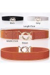 NAMIX 4 Pièces Ceinture Femme,Ceinture Elastique Ceinture Elastique Vintage Ceinture Elastique Tissée Boucle Dorée Pour Femme