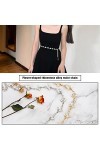 eMagTech 2pcs Chaîne de Taille en Métal Strass Chaîne Ceinture Mode Chaîne Ceinture Femmes Ceinture Vêtements Accessoires Déc