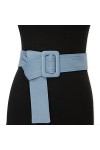 Sethain Canvas Wide Waist Toile Large Ceinture Un jean bleu Élégant Manteau Ceinture de serrage Robe Obi Ceinture pour les fe