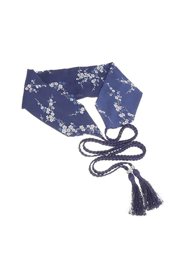 ABOOFAN Ceinture kimono japonaise Chanfou chinois Ceinture large Style japonais Brodée Ceinture avec pompon pour Yukata Robe 