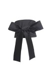Ceinture Obi japonaise large en satin imitation soie pour kimono corset ceinture ceinture, noir, total length: 106.30 in / 27