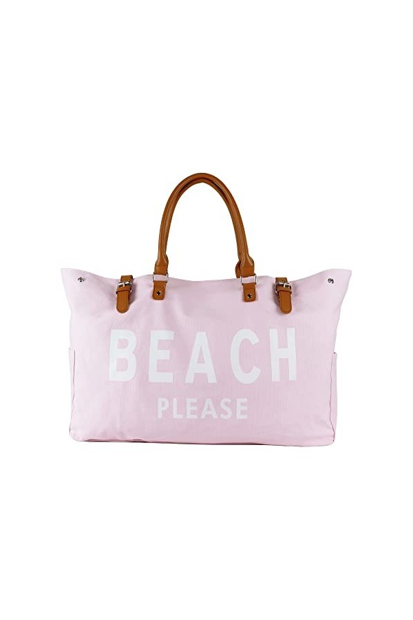 Lamyba Sac fourre-tout de plage pour femme imperméable et résistant au sable, bleu, X-Large