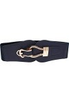 BlackButterfly Vintage Élastique Corde Crochet Ceinture Bleu nuit, M 