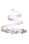Amorar Femmes Ceinture De Mariage Ceinture Fleur Ceinture De Demoiselle dhonneur Robe Ceinture Cristal Strass Ceinture Bijou