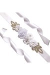 Amorar Femmes Ceinture De Mariage Ceinture Fleur Ceinture De Demoiselle dhonneur Robe Ceinture Cristal Strass Ceinture Bijou
