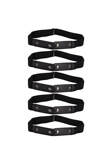 Ceinture élastique, 5 Pièces sans Boucle pour Jeans, Shorts, Pantalons, Réglable, Invisible, Extensible, Ceinture, Ceintures,