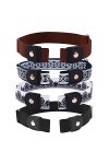 4 Pièces Ceinture Extensible sans Boucle Ceinture sans Boucle Ceinture Élastique Invisible Unisexe pour Jeans Pantalons, Cein
