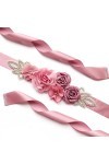 Amorar Femmes Ceinture De Mariage Ceinture Fleur Ceinture De Demoiselle dhonneur Robe Ceinture Cristal Strass Ceinture Bijou