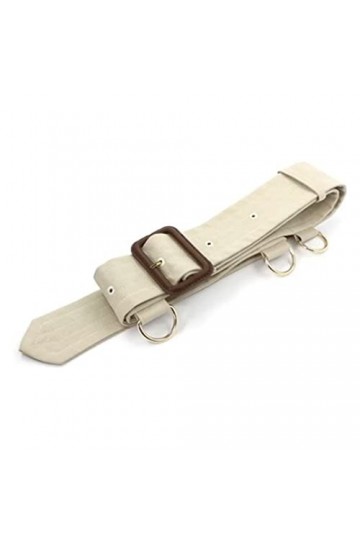 Inzegao Ceinture de rechange pour femme avec boucle en métal D anneau décoration large ceinture, beige, taille unique