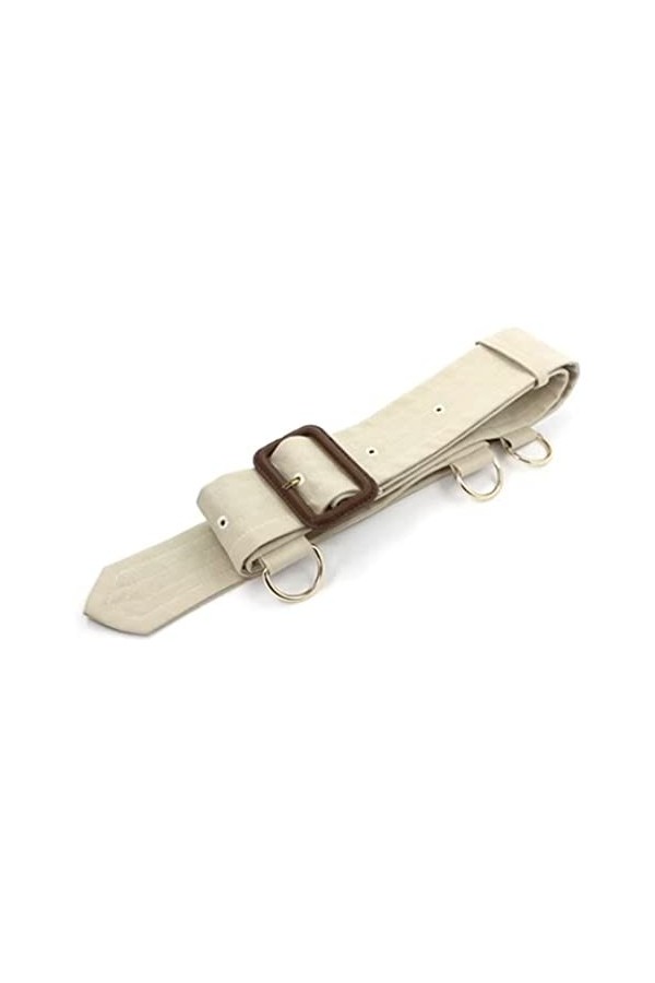 Inzegao Ceinture de rechange pour femme avec boucle en métal D anneau décoration large ceinture, beige, taille unique