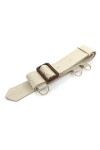 Inzegao Ceinture de rechange pour femme avec boucle en métal D anneau décoration large ceinture, beige, taille unique