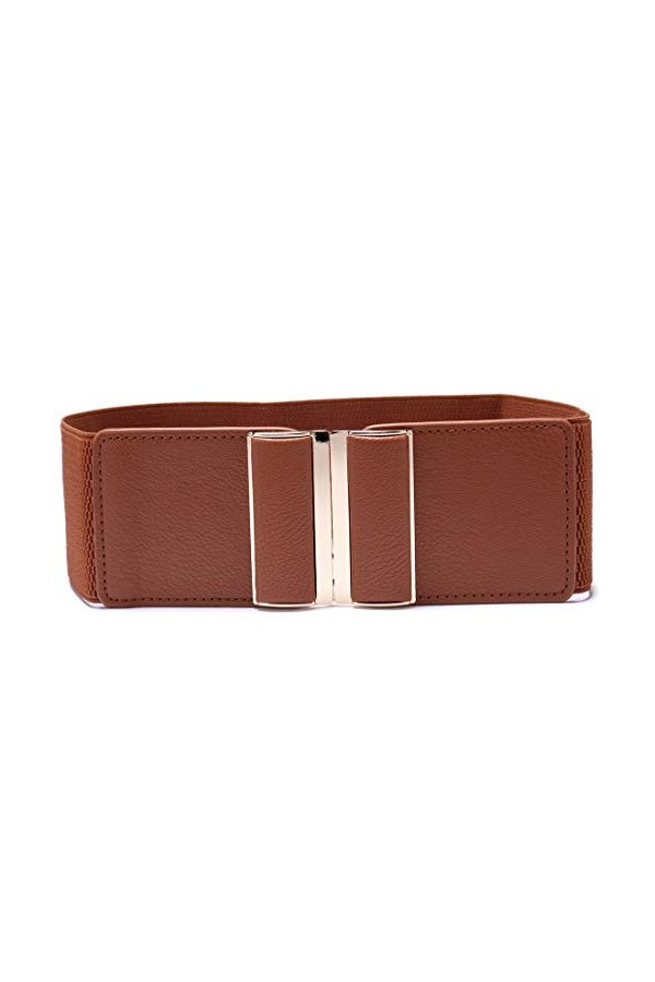 Beltox Ceinture élastique élastique pour femme 7,6 cm de large - Bleu - 76/129.5 cm