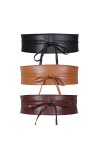 Suosdey Ceinture large en cuir pour femme - - L: 90/102 cm taille