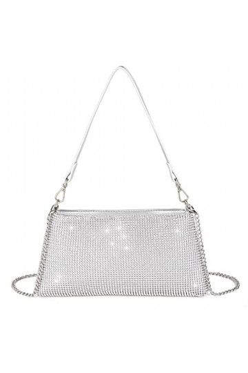 Valleycomfy Pochette de soirée bling pour femme, fille, mariée, sac à main en strass pour bal, cocktail, mariage, fiançailles