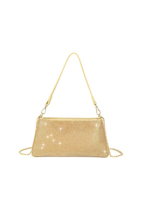 Valleycomfy Pochette de soirée bling pour femme, fille, mariée, sac à main en strass pour bal, cocktail, mariage, fiançailles