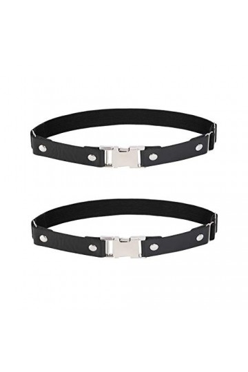 alisikee Lot de 2 ceintures porte-jarretelles en cuir synthétique, bande élastique réglable avec boucle en alliage tendance p