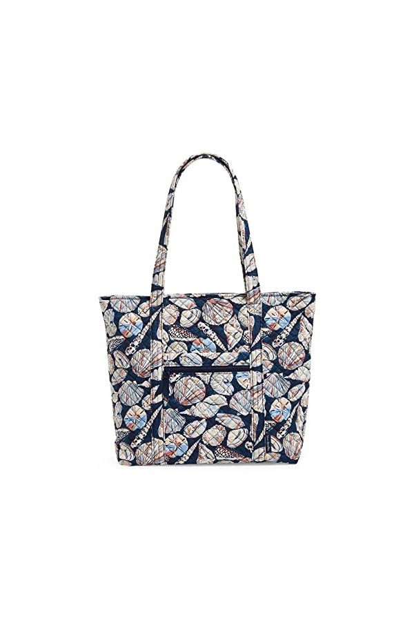Vera Bradley Sac fourre-Tout Vera, Main Femme, Morning Coquillages-Coton recyclé, Taille Unique
