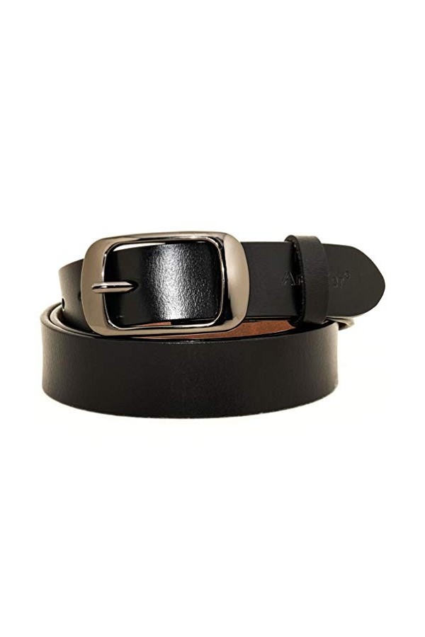 AmyKer Ceinture en cuir véritable pour femme 2,8 3,3 cm avec boucle en alliage pour jeans, shorts, pantalons, robe, cadeau, N