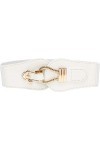 BlackButterfly Vintage Élastique Corde Crochet Ceinture Blanc, XL 