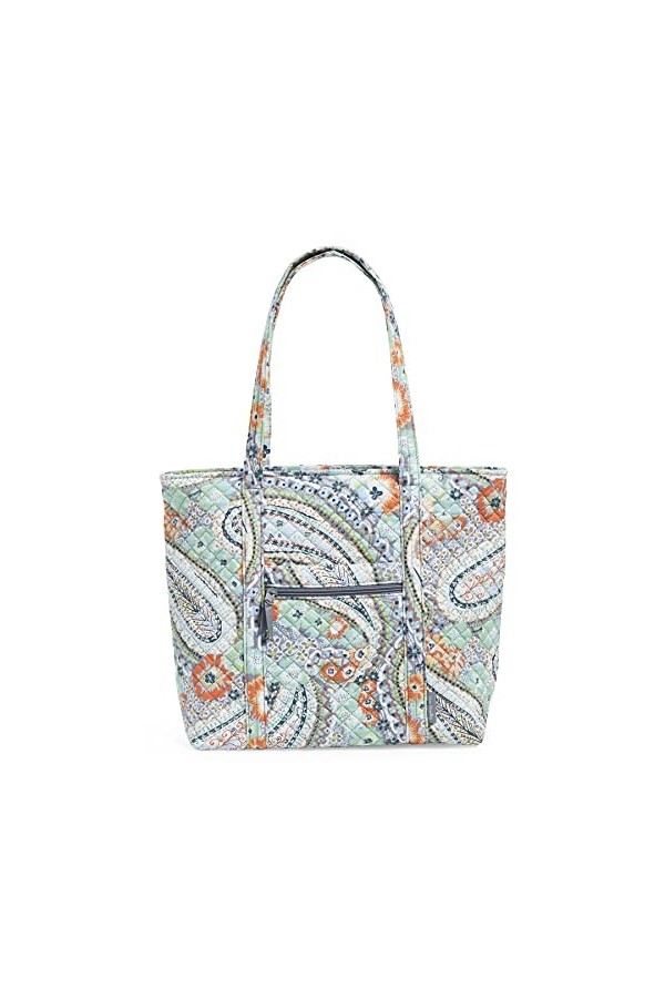 Vera Bradley Sac fourre-Tout Vera, Main Femme, Morning Coquillages-Coton recyclé, Taille Unique