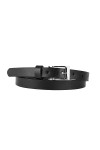 Mix Your Beauty MYB Ceinture pour femme 100 % cuir véritable – hauteur 20 mm – sans couture – Fabriqué en Italie, Noir , 95-1