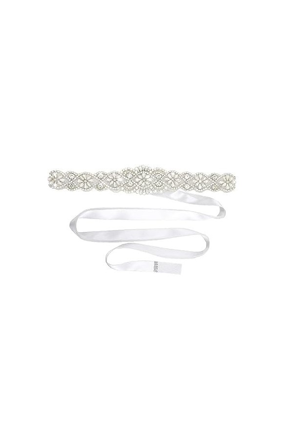 Ceinture de mariage en strass faite à la main avec ruban pour demoiselle dhonneur, Or rose 1, Medium