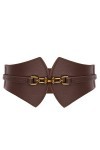 GRACE KARIN Ladies Fashion Elastic Belts Wide Elastic Vintage Stretchy Belt Elegant Waist Belt for Women Coffee M