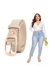 JASGOOD Grande ceinture en cuir tendance pour femme, grande taille, ceinture décontractée pour femme, jean, pantalon, robe, B