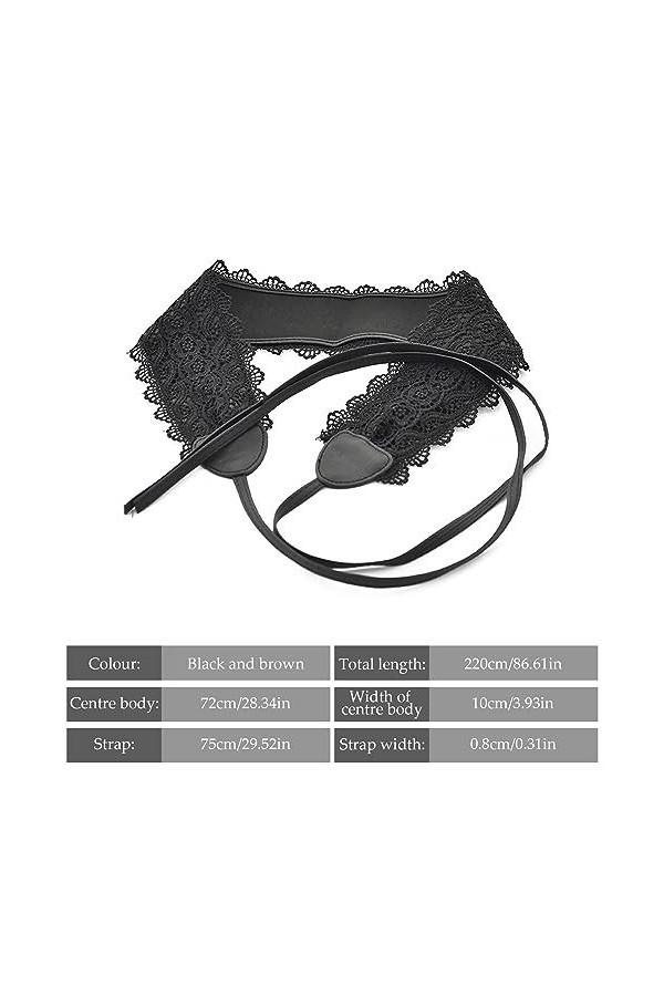 MJTCHE19 Vintage Ceinture Cinch 2 Pièces Elegant Cinch Belt Ceinture Obi pour Femme Ceinture Large À Nœud Noué Femme Ceinture