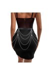 Ushiny Punk Femmes Ceintures de Taille Gland Ceinture de Corps en Cuir Accessoires dHalloween Festival Costume Rave Tenue po