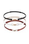3 Pièces Ceinture Fine Femme, Ceinture Fine Mode Femme, Ceinture Femme avec Boucle Métallique, Ceinture Ajustable Femme, pour