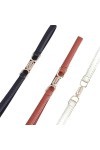 3 Pièces Ceinture Fine Femme, Ceinture Fine Mode Femme, Ceinture Femme avec Boucle Métallique, Ceinture Ajustable Femme, pour