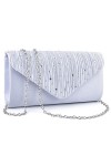 TINDTOP Pochette pour femme, pochette de soirée formelle à bandoulière, sac à main de fête, mariage, cocktail, bal de fin da