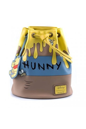 Loungefly Disney Winnie the Poof 95th Anniversay Honey Pot Womens Convertible Shoulder Bag Purse, WDBK1895, Multicolore, Tail