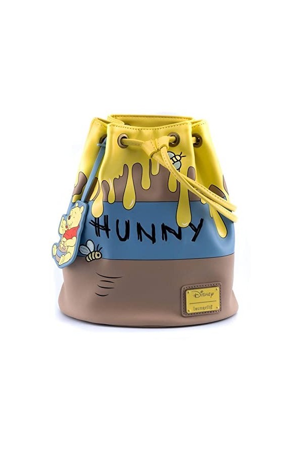 Loungefly Disney Winnie the Poof 95th Anniversay Honey Pot Womens Convertible Shoulder Bag Purse, WDBK1895, Multicolore, Tail