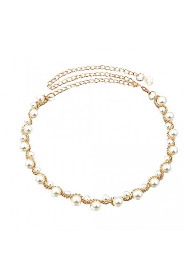 SOIMISS Collier tendance avec perles faites à la main pour mariage, ceinture de mariée, ceinture, ceinture, ceinture, ceintur