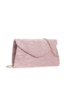 Charming Tailor Pochette classique en dentelle pour soirée/bal de promo/mariage, Rose rose , Medium