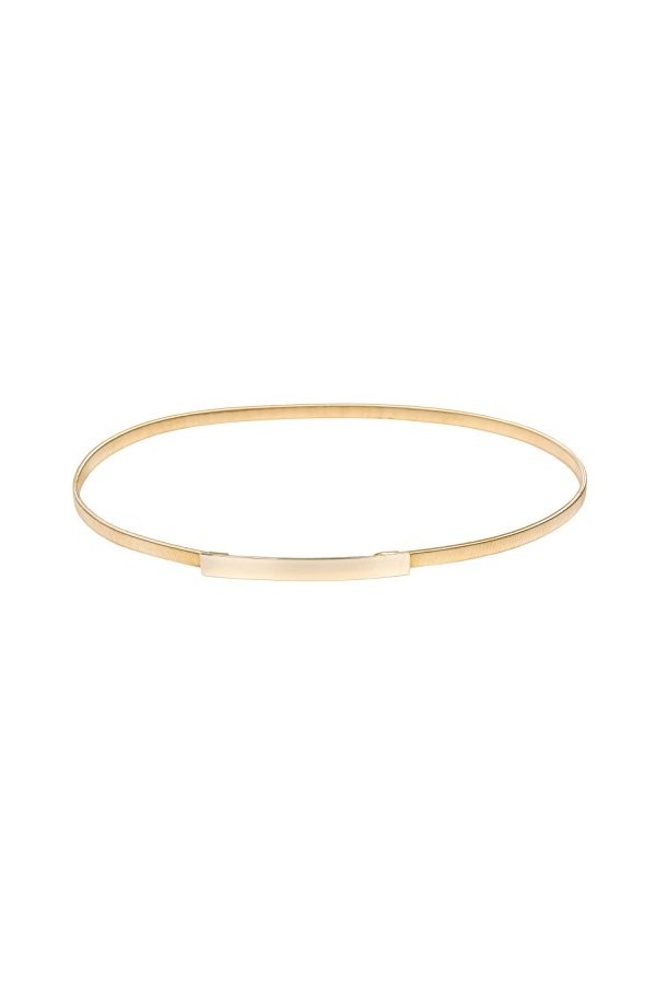 GRACE KARIN Ceinture fine en alliage élastique punk, Feuille dor, S