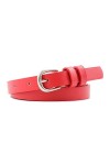 QINGYY 1 Pc Ladies Fashion Thin Belt Dress Decoration Small Versatile Ladies Pin Buckle Belt-White