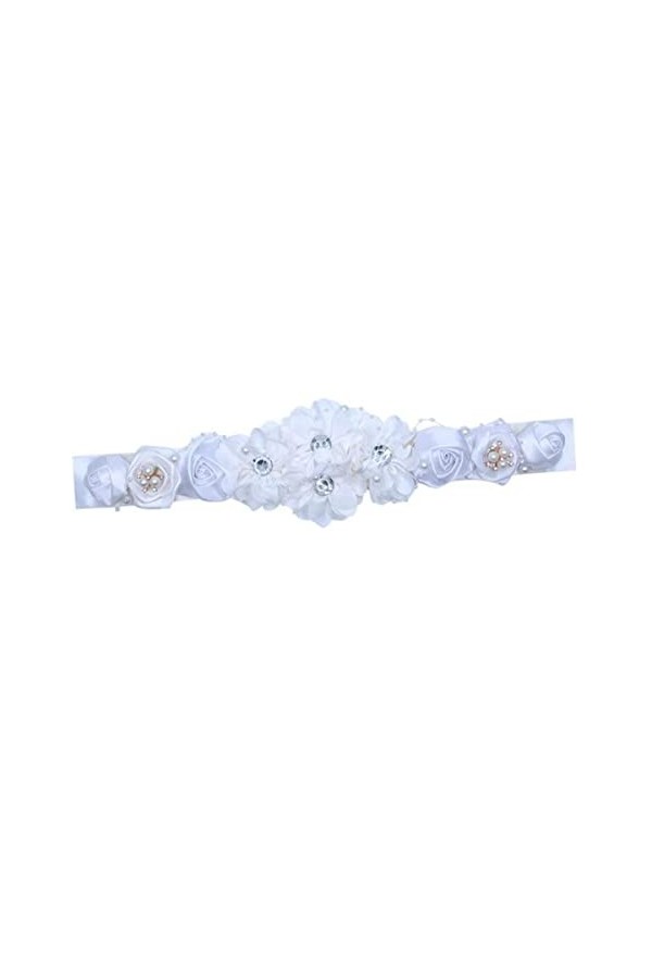 Ceinture de mariée, ceinture de fleurs Ceinture de demoiselle dhonneur Photo Prop Sash Ceintures pour banquets-Blanc