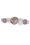 Ceinture de mariée, ceinture de fleurs Ceinture de demoiselle dhonneur Photo Prop Sash Ceintures pour banquets-Blanc