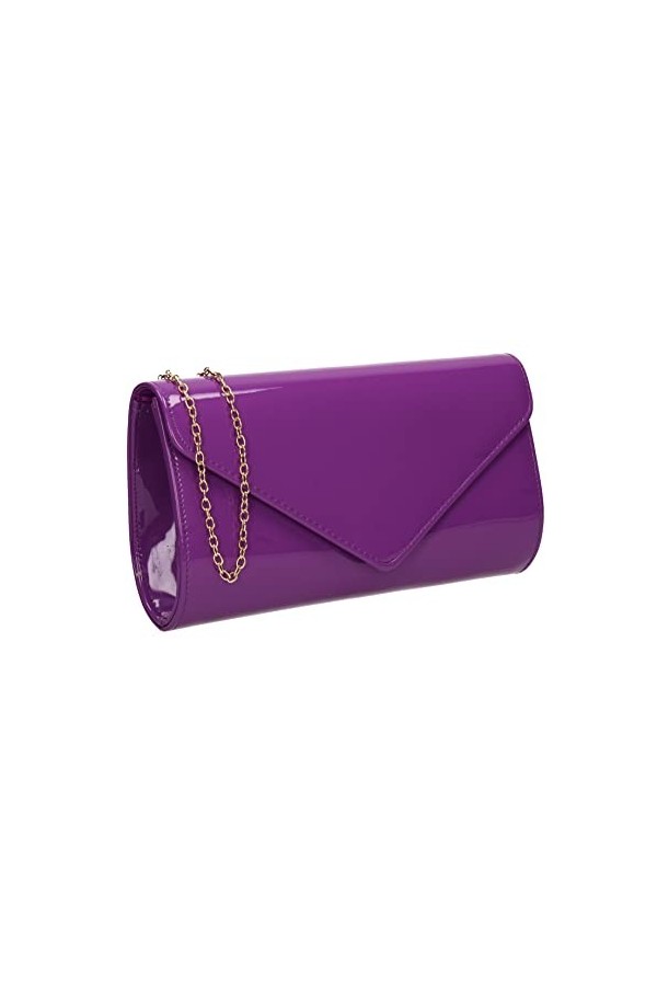 SWANKYSWANS Pochette Alisa Patent Party Bal Soirée, violet, Taille unique